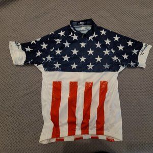 USA USA Voler Men's Partial Zip Cycling Jersey - Extra Large, XL, 3 back pockets